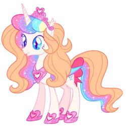 Size: 828x828 | Tagged: safe, artist:shebasoda, derpibooru import, oc, oc:frosting sparkle pie, unofficial characters only, alicorn, bat pony, bat pony alicorn, pony, :p, alicornified, bat wings, bow, closed mouth, colored eyelashes, colored pupils, colored wings, crown, ear tufts, fangs, folded wings, hoof shoes, horn, image, jewelry, multicolored wings, peytral, png, race swap, regalia, simple background, slit pupils, smiling, sparkly mane, sparkly tail, standing, tail, tail bow, teal eyes, tiara, tongue out, transparent background, wings