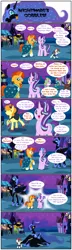 Size: 1280x4429 | Tagged: safe, artist:bbbhuey, derpibooru import, apple bloom, nightmare moon, pipsqueak, scootaloo, starlight glimmer, sunburst, sweetie belle, earth pony, pegasus, pony, unicorn, age regression, colt, comic, cutie mark crusaders, eaten alive, female, filly, foal, glimmer prey, image, jpeg, male, mare, mouth hold, night, nightmare night, predmare moon, stallion, vore, younger