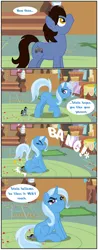 Size: 1280x3277 | Tagged: safe, artist:bbbhuey, derpibooru import, trixie, oc, oc:jay, earth pony, pony, unicorn, canon x oc, comic, female, heart, image, jpeg, looking at butt, male, mare, micro, sitting, sitting on, sitting on person, sitting on pony, stallion, straight