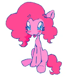 Size: 1000x1000 | Tagged: safe, artist:ponywizards, derpibooru import, pinkie pie, earth pony, pony, :p, image, png, simple background, solo, tongue out, white background