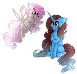 Size: 4000x3800 | Tagged: safe, artist:krissstudios, derpibooru import, oc, oc:pandita, unofficial characters only, pegasus, pony, unicorn, clothes, female, image, mare, png, shirt, simple background, transparent background