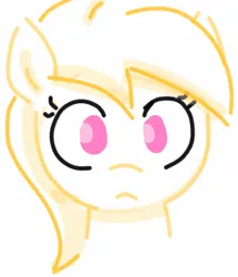 Size: 334x389 | Tagged: safe, artist:algoatall, ponerpics import, earth pony, pony, female, filly, gartic phone, image, looking at you, mare stare, png, simple background, solo, white background