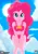 Size: 1414x2000 | Tagged: safe, artist:minusclass, derpibooru import, pinkie pie, human, equestria girls, belly button, bikini, bikini bottom, bikini top, breasts, busty pinkie pie, cleavage, clothes, cloud, concerned, cute, diapinkes, female, image, jpeg, legs, looking at you, midriff, outdoors, patreon, patreon logo, sky, solo, solo female, swimsuit