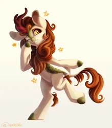 Size: 3500x4000 | Tagged: safe, artist:neonishe, derpibooru import, autumn blaze, kirin, cute, image, one eye closed, png, redraw, solo, wink