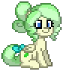 Size: 672x752 | Tagged: safe, derpibooru import, oc, oc:river mint, unofficial characters only, pegasus, pony, pony town, bow, female, image, mare, pegasus oc, png, simple background, sitting, solo, tail, tail bow, transparent background, wings