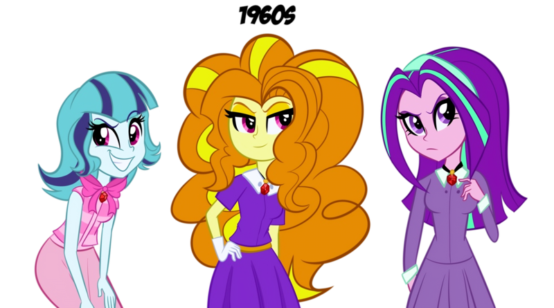 Size: 4096x2276 | Tagged: safe, derpibooru import, adagio dazzle, aria blaze, sonata dusk, human, equestria girls, 60s, fashion style, image, png, simple background, toy, transparent background, trio