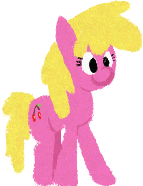 Size: 1868x2426 | Tagged: safe, artist:purppone, ponerpics import, cherry berry, earth pony, pony, female, image, lineless, mare, png, simple background, solo, transparent background