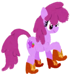 Size: 1101x1176 | Tagged: safe, artist:purppone, ponerpics import, berry punch, berryshine, earth pony, pony, boots, clothes, cowboy boots, female, hoof shoes, image, lineless, mare, png, shoes, simple background, solo, transparent background