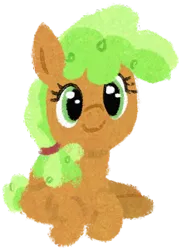 Size: 730x1022 | Tagged: safe, artist:purppone, ponerpics import, apple brown betty, earth pony, pony, apple family member, female, image, lineless, looking at you, mare, png, simple background, solo, transparent background