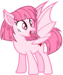 Size: 567x682 | Tagged: safe, artist:angellight-bases, artist:siti shafiyyah, oc, oc:annisa trihapsari, unofficial characters only, bat pony, pony, base used, bat ponified, bat pony oc, bat wings, fangs, female, image, mare, open smile, png, race swap, simple background, solo, transparent background, wings