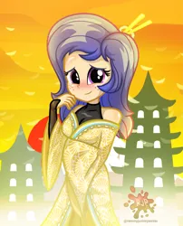 Size: 2015x2490 | Tagged: safe, artist:rjp.rammy, derpibooru import, oc, oc:margaret hailey, equestria girls, clothes, female, image, kimono (clothing), png, solo