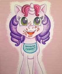 Size: 1826x2160 | Tagged: safe, artist:lilacdash, derpibooru import, sweetie belle (g3), pony, unicorn, g3, female, g3.5, image, jpeg, mare, solo, traditional art