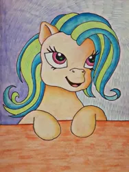 Size: 837x1116 | Tagged: safe, artist:lilacdash, derpibooru import, oc, unofficial characters only, earth pony, pony, g3, female, image, jpeg, mare, solo, traditional art