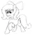 Size: 1199x1337 | Tagged: safe, artist:valeidem, ponerpics import, oc, oc:anonfilly, unofficial characters only, pony, black and white, bow, bowtie, clothes, female, filly, grayscale, image, monochrome, png, scrunchy face, simple background, sketch, socks, white background