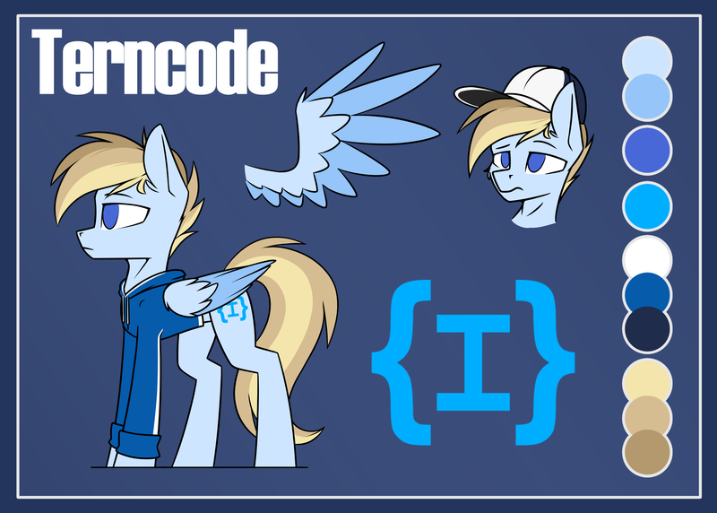 Size: 2799x2000 | Tagged: safe, artist:danger_above, derpibooru import, oc, oc:terncode, unofficial characters only, pegasus, pony, clothes, commission, hat, hoodie, image, pegasus oc, png, reference sheet, simple background, wings