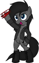 Size: 1134x1829 | Tagged: safe, artist:superderpybot, ponerpics import, oc, oc:blued cross, unofficial characters only, earth pony, pony, bipedal, boots, clothes, earth pony oc, image, jacket, male, male oc, plane, png, red baron, shoes, smiling, solo, stallion, standing, standing up