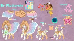 Size: 1920x1051 | Tagged: safe, artist:malinraf1615, derpibooru import, big macintosh, fluttershy, earth pony, pegasus, pony, alternate design, alternate hairstyle, bald, bat wings, beard, chest fluff, coat markings, colored wings, cowboy hat, element of kindness, facial hair, feathered fetlocks, feathered wings, female, flower, flower in hair, fluttermac, freckles, gradient wings, hat, heart, hock fluff, image, jewelry, large wings, male, mare, multicolored hair, multicolored wings, older, older fluttershy, png, reference sheet, ring, screencap reference, shipping, short mane, smiling, solo focus, spots, stallion, straight, tail, tail feathers, unshorn fetlocks, veterinarian, wedding ring, wings