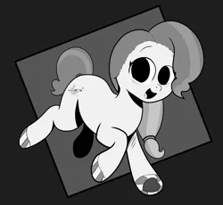 Size: 5205x4779 | Tagged: safe, artist:realgero, derpibooru import, earth pony, pony, g5, black and white, cute, grayscale, image, jazz has no ears, jazz hooves, jazzibetes, monochrome, no ears, png, simple background, solo