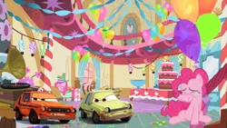 Size: 1248x702 | Tagged: safe, derpibooru import, pinkie pie, pony, car, cars (pixar), cars 2, crying, grem and acer, image, png