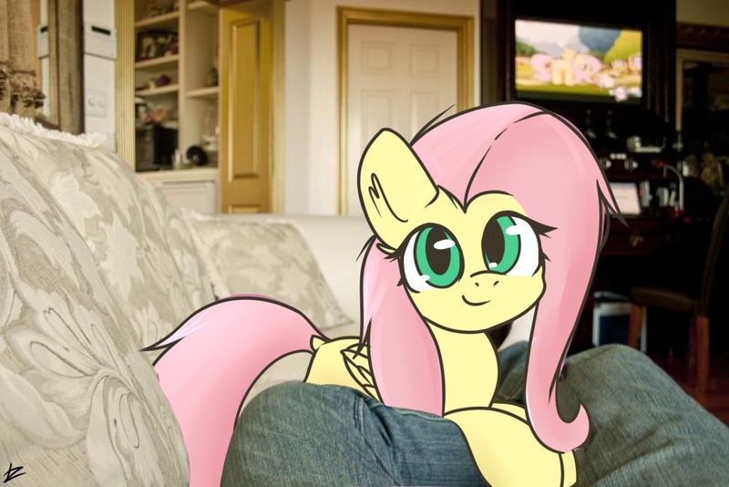 Size: 1000x667 | Tagged: safe, artist:tz055, derpibooru import, angel bunny, fluttershy, human, pegasus, pony, rabbit, animal, apple, bird house, blurry, blurry background, chair, clothes, cottage, couch, cute, denim, dock, door, ear fluff, female, fence, flower, fluttershy's cottage, folded wings, food, grass, house, hub logo, hub network, image, indoors, intro, irl, jeans, jpeg, legs, logo, looking at you, lying down, mare, meme, mountain, mountain range, object, offscreen character, opening, opening theme, outdoors, pants, photo, ponies in real life, pov, prone, real life background, shelf, shyabetes, sky, smiling, smiling at you, soft shading, spread wings, tail, television, the hub, theme song, tree, window, wings