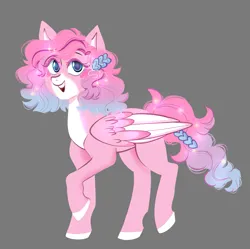 Size: 1923x1916 | Tagged: safe, artist:cartoonsams, derpibooru import, oc, pegasus, pony, coat markings, feathered wings, female, female oc, folded wings, hairclip, heart, hooves, image, looking at you, open mouth, pegasus oc, pegasus wings, pink coat, png, raised hoof, smiling, smiling at you, solo, tail, two toned mane, two toned tail, wavy hair, wavy mane, wavy tail, wings