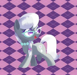 Size: 2160x2100 | Tagged: safe, artist:andromedasparkz, derpibooru import, silver spoon, earth pony, pony, female, filly, foal, image, jpeg, patterned background, solo