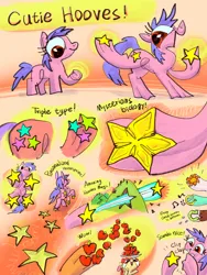 Size: 3000x4000 | Tagged: safe, artist:ja0822ck, derpibooru import, apple bloom, applejack, lyra heartstrings, princess celestia, trouble shoes, oc, earth pony, pony, apple, cutie mark, food, hooves, image, png, shooting star