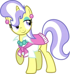 Size: 5133x5482 | Tagged: safe, artist:starryshineviolet, derpibooru import, upper crust, pony, unicorn, sweet and elite, absurd resolution, bedroom eyes, clothes, ear piercing, earring, female, image, jacket, jewelry, mare, necklace, piercing, png, shirt, simple background, solo, transparent background, vector