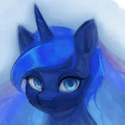 Size: 1536x1536 | Tagged: safe, artist:rily, derpibooru import, princess luna, alicorn, female, image, looking at you, png, simple background, solo