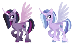 Size: 1781x1030 | Tagged: safe, artist:unoriginai, derpibooru import, oc, unofficial characters only, classical unicorn, unicorn, alternate design, artificial wings, augmented, cloven hooves, cute, horn, image, leonine tail, magic, magic wings, magical lesbian spawn, offspring, parent:oleander (tfh), parent:twilight sparkle, png, simple background, transparent background, unshorn fetlocks, wings