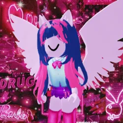 Size: 1280x1280 | Tagged: safe, derpibooru import, twilight sparkle, twilight sparkle (alicorn), alicorn, butterfly, insect, equestria girls, arrow, bangs, barbie, bow, bowtie, bratz, bunny suit, button, buttons, city, closed mouth, clothes, complex background, cutie mark, cutie mark on clothes, drugs, female, g4, glow, hand, heart, horn, image, irl, jewelry, lights, long hair, long socks, louis vuitton, multicolored hair, nails, photo, pink background, playboy, playboy bunny, pleated skirt, png, pony ears, ring, roblox, shirt, short sleeves, simple background, skirt, smiling, socks, solo, sparkles, standing, stars, straight hair, text, water, wings