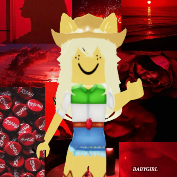 Size: 1280x1280 | Tagged: safe, derpibooru import, applejack, human, equestria girls, apple, beach, belt, boots, bottlecap, closed mouth, clothes, cloud, coca-cola, complex background, cowboy boots, cowboy hat, denim, denim skirt, female, flower, food, freckles, g4, hand, hat, image, irl, lips, long hair, mouth, nails, ocean, photo, png, pointing, pointing at you, pony ears, red background, roblox, rolled up sleeves, rose, shirt, shoes, short sleeves, simple background, skirt, sky, smiling, solo, standing, straight hair, sun, teeth, text, tongue out, water