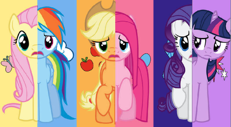 Size: 1206x663 | Tagged: safe, artist:adamhj12, derpibooru import, applejack, fluttershy, pinkie pie, rainbow dash, rarity, twilight sparkle, unicorn, magical mystery cure, season 3, alternate scenario, image, jpeg, magical mystery cure 10th anniversary, mane six, unicorn twilight, what my cutie mark is telling me