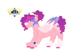 Size: 1280x854 | Tagged: safe, artist:itstechtock, derpibooru import, oc, oc:sparkle oasis, unofficial characters only, pegasus, pony, g5, female, image, magical lesbian spawn, mare, offspring, parent:pipp petals, parent:sunny starscout, png, simple background, solo, transparent background