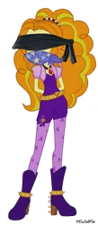 Size: 1117x2560 | Tagged: safe, artist:mixiepie, derpibooru import, edit, adagio dazzle, equestria girls, rainbow rocks, blindfold, gag, image, png