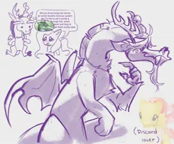 Size: 1784x1476 | Tagged: safe, artist:mushwoomy, derpibooru import, discord, fluttershy, image, jpeg, photoshop, shitposting, sketch, speech bubble