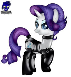 Size: 3840x4154 | Tagged: safe, artist:damlanil, derpibooru import, rarity, pony, unicorn, bedroom eyes, belt, bodysuit, boots, clothes, collar, commission, dominant, eyeshadow, female, femdom, gloves, high heel boots, high heels, horn, image, latex, latex boots, latex gloves, latex socks, latex suit, leotard, makeup, mare, png, raised hoof, rubber, rubber suit, shiny, shoes, show accurate, simple background, skintight clothes, socks, solo, suit, transparent background, vector