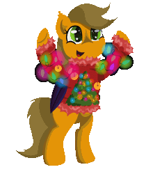 Size: 1358x1456 | Tagged: safe, artist:julie25609, derpibooru import, oc, oc:summer dawn, unofficial characters only, bat pony, animated, bat pony oc, bat wings, christmas, christmas sweater, clothes, gif, holiday, image, simple background, solo, sweater, transparent background, wings