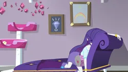 Size: 1920x1080 | Tagged: safe, derpibooru import, screencap, rarity, dance magic, equestria girls, spoiler:eqg specials, boots, clothes, crying, fainting couch, image, png, rarity's purple boots, shoes