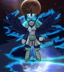 Size: 3200x3600 | Tagged: safe, artist:krd, derpibooru import, princess luna, alicorn, pony, alternate universe, apron, brainwashing, circlet, clothes, crown, dentist fetish, dialogue, dream, dream walker luna, dress, eclipse, ethereal mane, female, floating, gloves, high heels, hoof shoes, horn, hypno eyes, hypnogear, hypnosis, hypnotized, image, jewelry, latex, latex dress, latex gloves, latex socks, latex stockings, looking at you, lunar eclipse, mare, mask, medical gloves, moon, name tag, night, night sky, nurse, nurse outfit, png, raised hoof, reflection, regalia, river, rubber, shoes, sky, socks, spread wings, starry mane, stars, stockings, surgical mask, swirly eyes, thigh highs, water, wingding eyes, wings