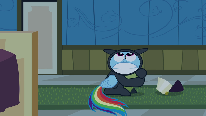 Size: 1920x1080 | Tagged: safe, derpibooru import, screencap, rainbow dash, pegasus, pony, read it and weep, season 2, bed, catsuit, faic, female, hospital, hospital bed, image, looking up, mare, png, ponyville hospital, rainbow dash is best facemaker, solo