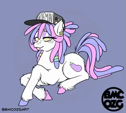 Size: 855x767 | Tagged: safe, artist:ozzyg, derpibooru import, oc, unofficial characters only, pony, eggplant, female, food, hat, image, mare, png, solo