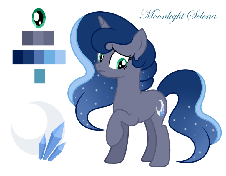 Size: 2497x1951 | Tagged: safe, artist:lunerymish, derpibooru import, oc, oc:moonlight selena, unofficial characters only, pony, unicorn, ethereal mane, ethereal tail, female, image, mare, offspring, parent:king sombra, parent:princess luna, parents:lumbra, png, raised hoof, simple background, solo, tail, transparent background