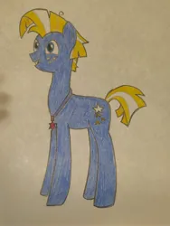 Size: 3000x4000 | Tagged: safe, artist:thunderrainbowshadow, derpibooru import, star tracker, earth pony, pony, freckles, image, jpeg, male, simple background, solo, stallion, teenager, traditional art, white background