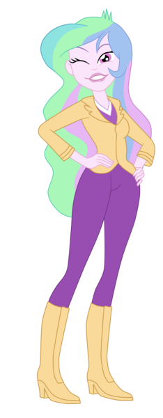 Size: 1900x4876 | Tagged: safe, artist:gmaplay, derpibooru import, edit, vector edit, princess celestia, equestria girls, rainbow rocks, arm behind back, brooch, female, hands behind back, hasbro, image, jewelry, png, principal celestia, simple background, solo, transparent background, vector