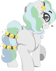 Size: 688x879 | Tagged: safe, artist:rhythmpixel, derpibooru import, oc, oc:river chime, unofficial characters only, pegasus, pony, bells, butt, female, image, looking at you, looking back, looking back at you, mare, plot, png, simple background, solo, transparent background