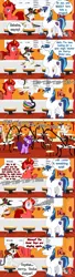 Size: 1024x3776 | Tagged: safe, artist:jasperpie, derpibooru import, shining armor, oc, oc:aramau, oc:lightning bliss, oc:tyandaga, deer, reindeer, comic:it's good to be helping, faic, fez, glasses, hat, image, implied flurry heart, irrational exuberance, jpeg, pie's pizzeria, smiling