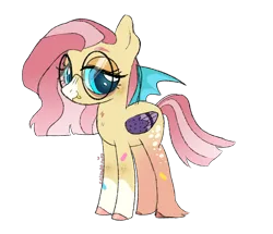 Size: 1644x1417 | Tagged: safe, artist:arodovecaidwa, derpibooru import, oc, oc:cilan shy, unofficial characters only, hybrid, pony, female, filly, foal, glasses, image, interspecies offspring, offspring, parent:discord, parent:fluttershy, parents:discoshy, png, simple background, solo, transparent background, young