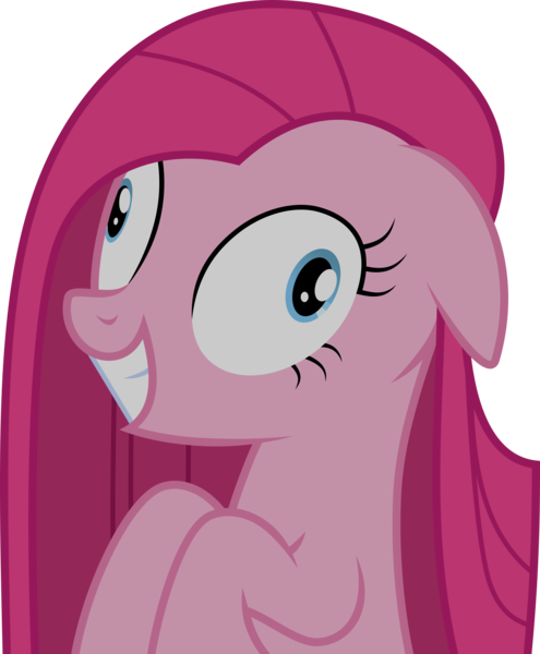 Size: 6000x7276 | Tagged: safe, artist:twilirity, derpibooru import, pinkie pie, pony, .svg available, absurd resolution, contemplating insanity, floppy ears, image, pinkamena diane pie, png, simple background, solo, transparent background, vector