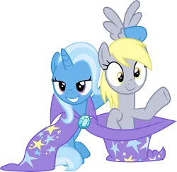 Size: 3000x2921 | Tagged: safe, artist:cloudy glow, derpibooru import, derpy hooves, trixie, a matter of principals, image, png, simple background, transparent background, vector